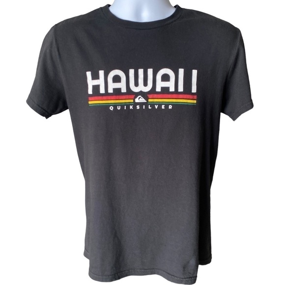 Quiksilver Hawaii Reggae Stripes Tee Shirt Men S Small Regular Fit - Picture 1 of 5